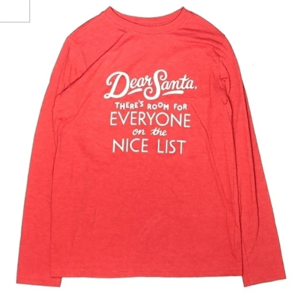 👚 Dear Santa Nice List Long Sleeve Shirt Girl XL